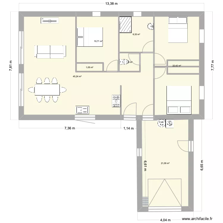 plan 3. Plan de 7 pièces et 109 m² plan 3. Plan de 7 pièces et 109 m²