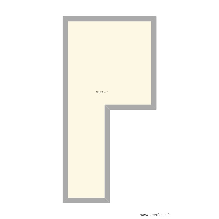 Maison plouer. Plan de 1 pièce et 30 m2