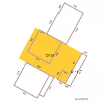 Plan de situation avec construction 
