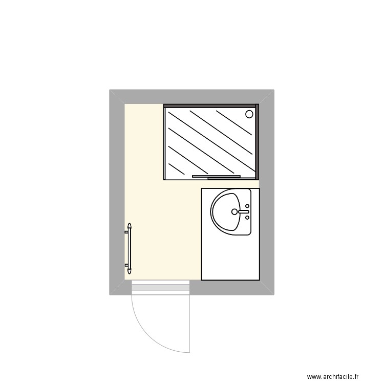 LEROY. Plan de 1 pièce et 3 m2