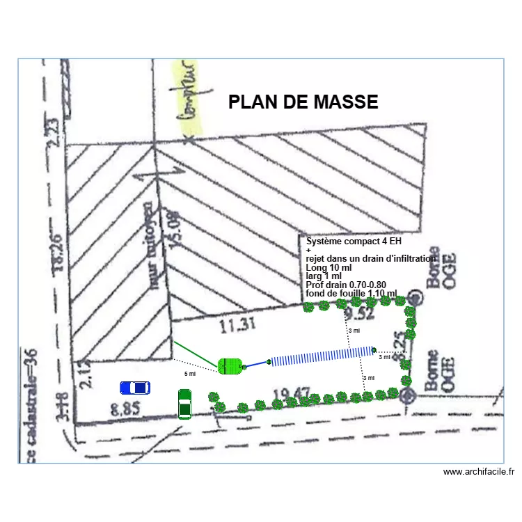 Mailles-darriere. Plan de 