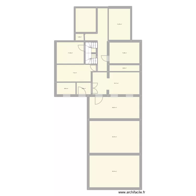 medi_elles. Plan de 14  et 163 m²