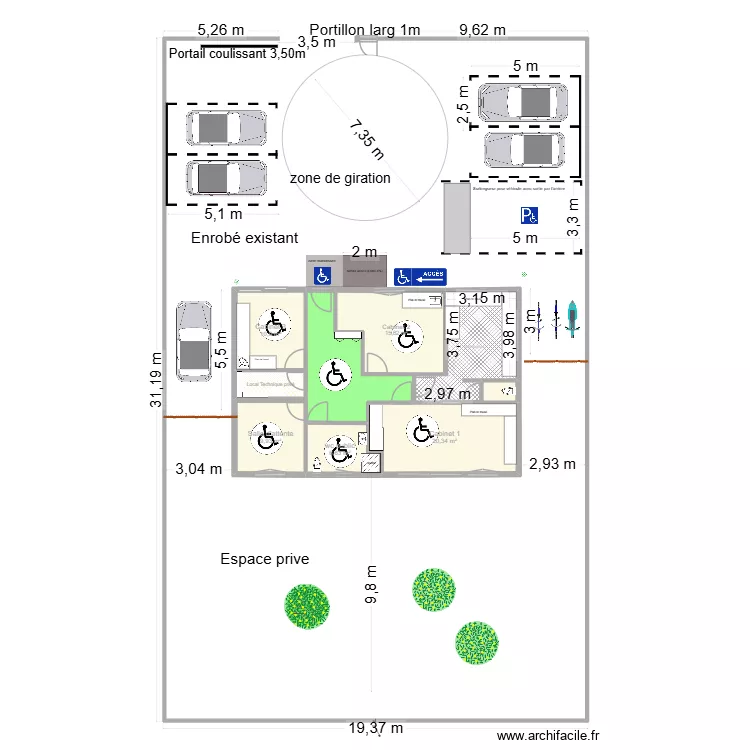plan general projet ERP parking juin2025. Plan de 