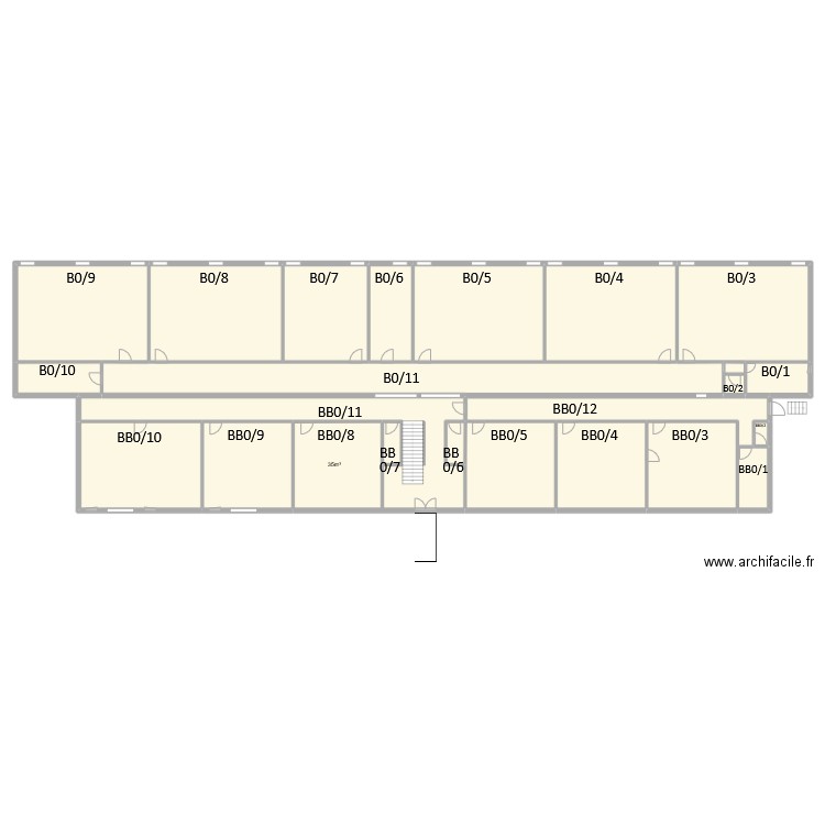 CAN - B0. Plan de 23 pièces et 785 m2