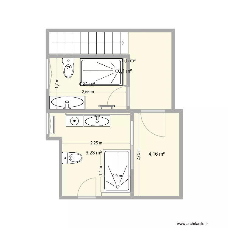 Heinrich Bergheim. Plan de 7 pièces et 20 m²