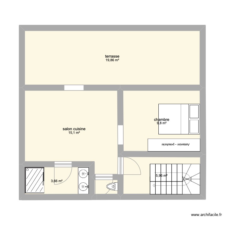 appartement 2. Plan de 0 pièce et 0 m2