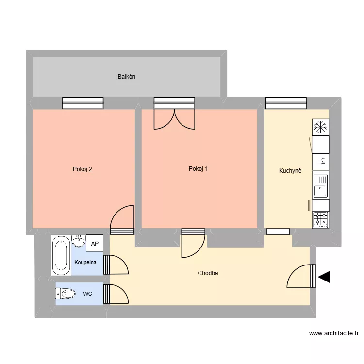 ČS. exilu 533, byt 6. Plan de 16  et 192 m²