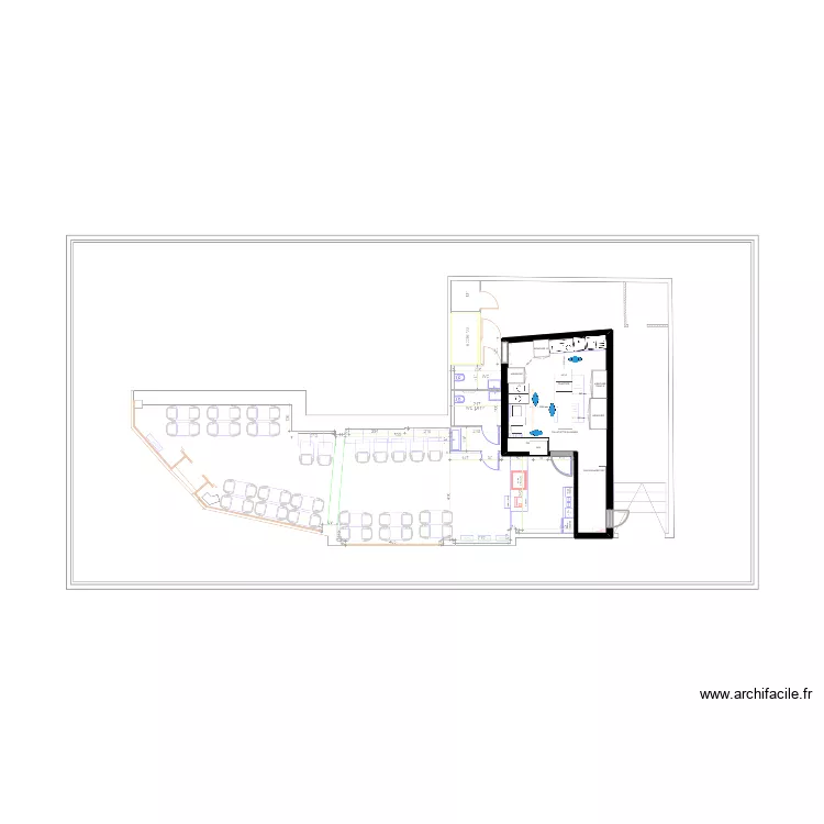 NACH BLR. Plan de 1  et 32 m²