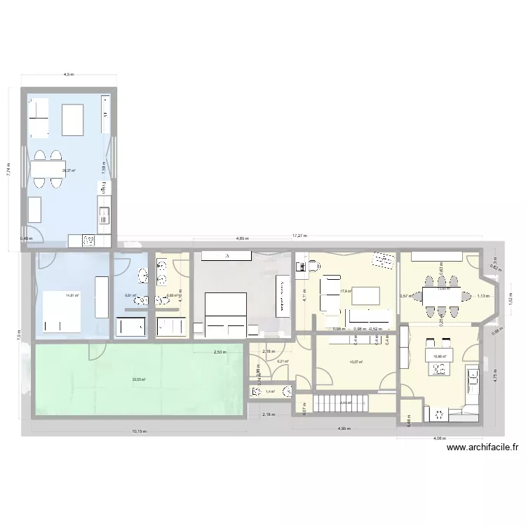 PROJET BLA. Plan de 12  et 162 m²