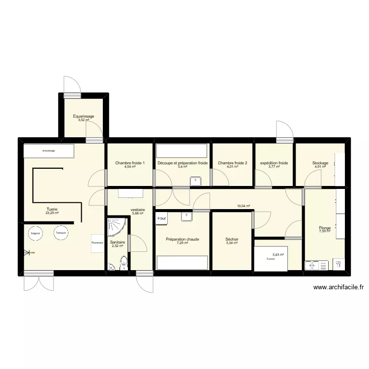 batiment transfo. Plan de 