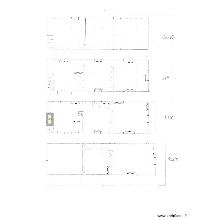 ST GAL. Plan de 1 pièce et 1 m2
