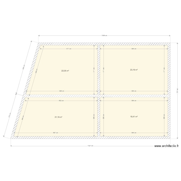 kermari. Plan de 14 pièces et 260 m2