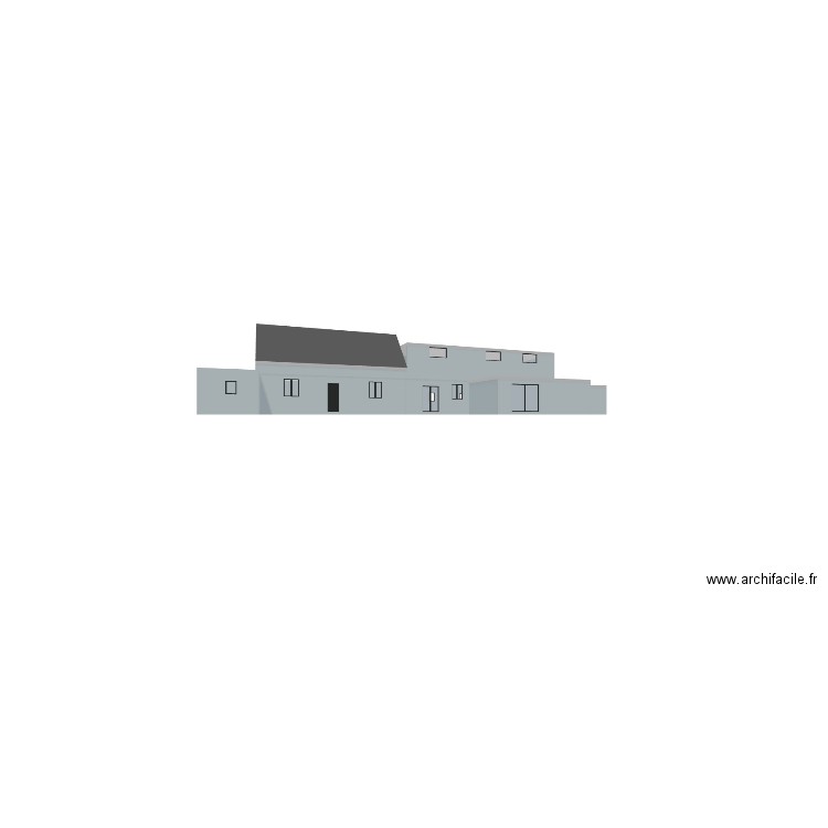 extention. Plan de 7 pièces et 288 m2