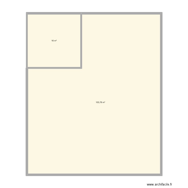 magasin RL. Plan de 2 pièces et 120 m2