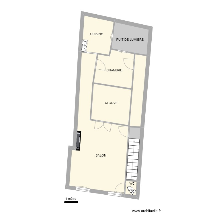 LLUCIA 6 R+1. Plan de 7 pièces et 61 m2