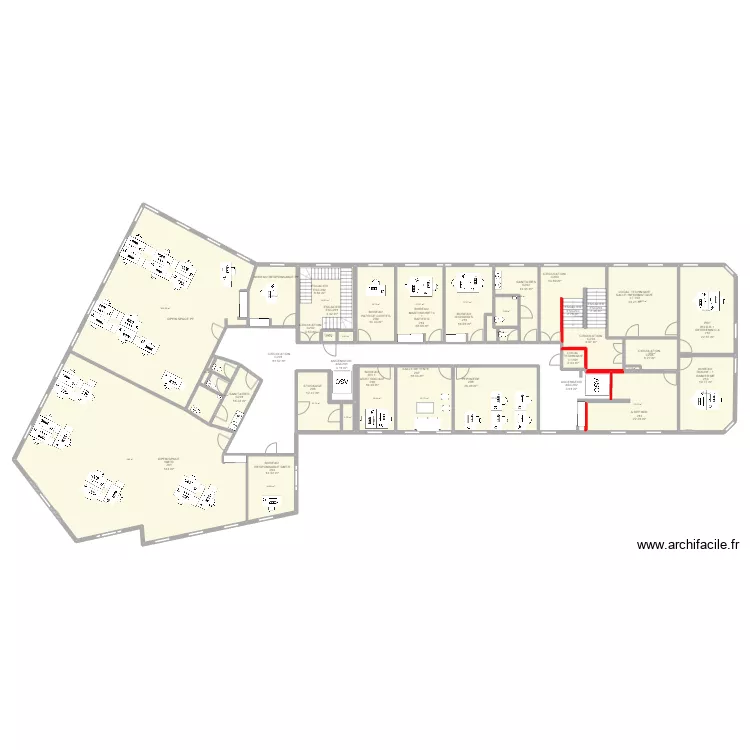 VIENNE : Projet R+2 - 3eme scenario. Plan de 
