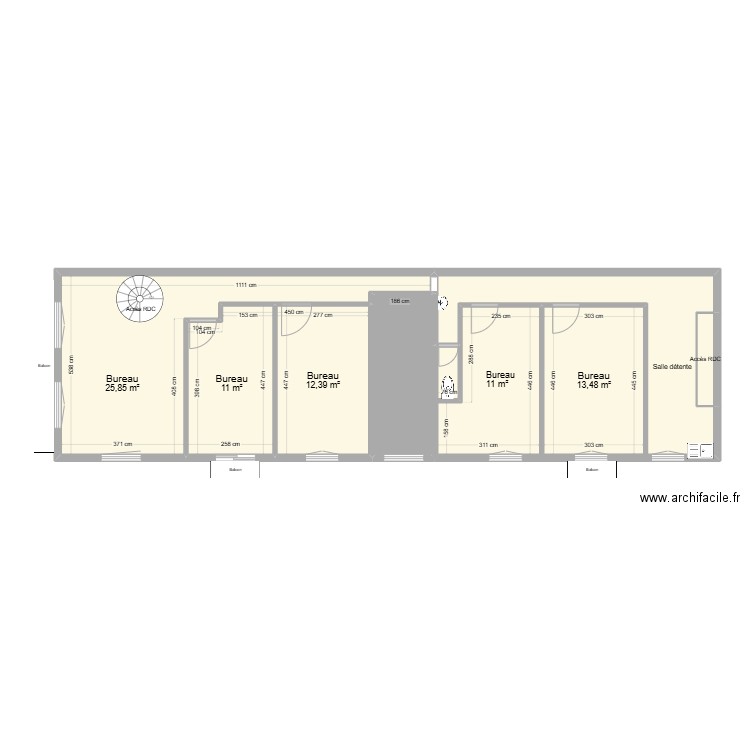 SCI CCCC ETAGE. Plan de 7 pièces et 84 m2