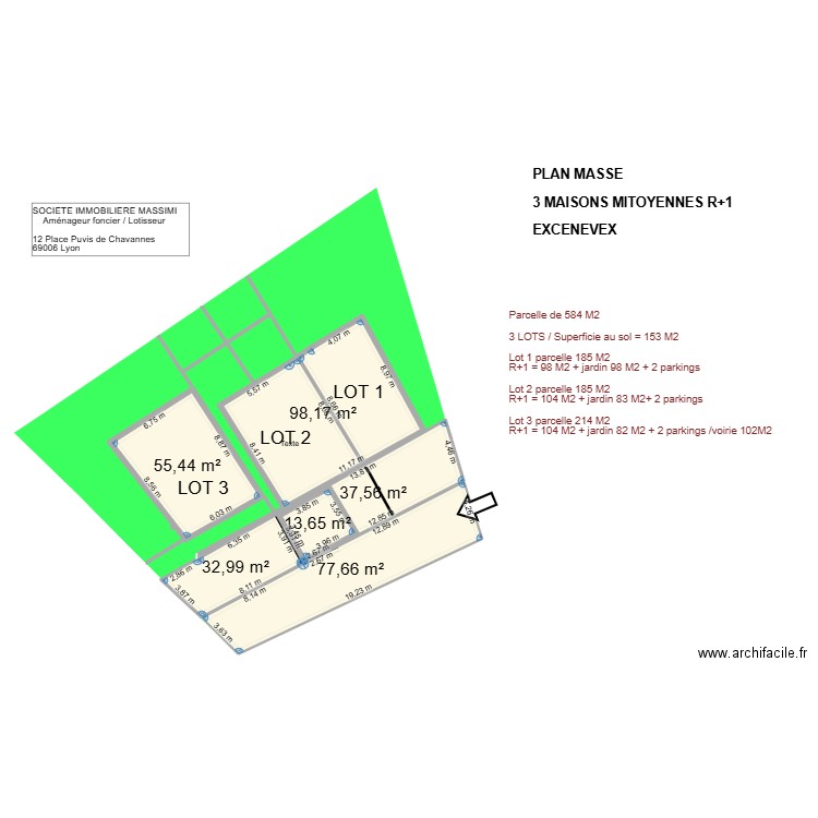 MI 2 + 1 du 14 avril. Plan de 6 pièces et 333 m2