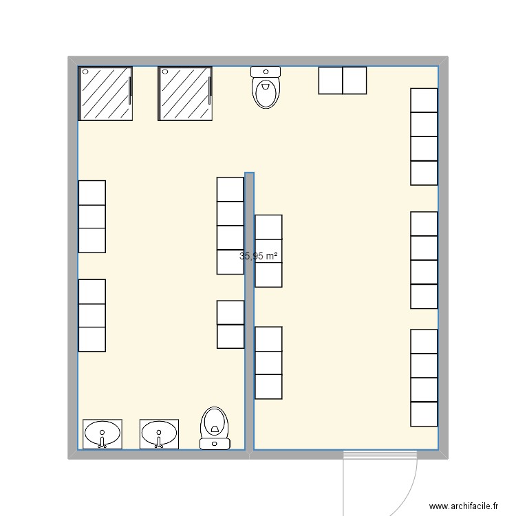 Vestiaire parmelan. Plan de 0 pièce et 0 m2