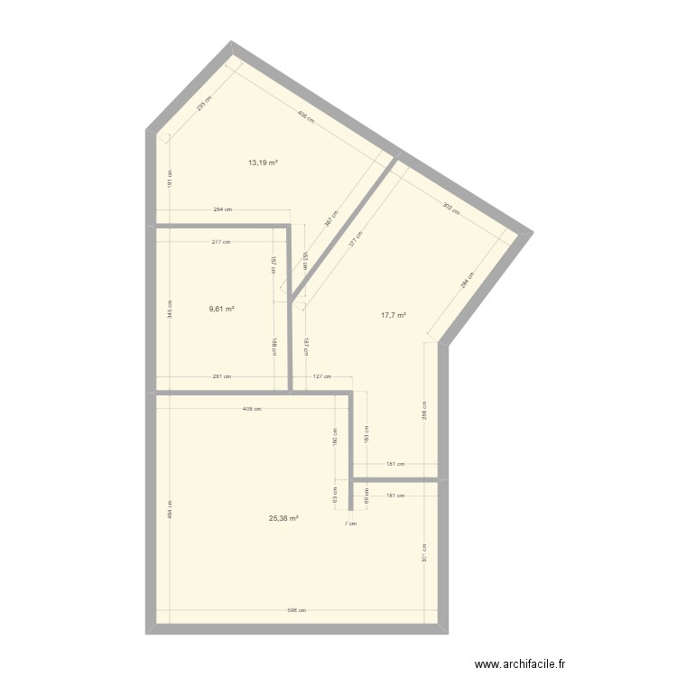 Appartement F3 lot 13 Clos des Vignerons à Ribeauvillé. Plan de 4 pièces et 66 m2