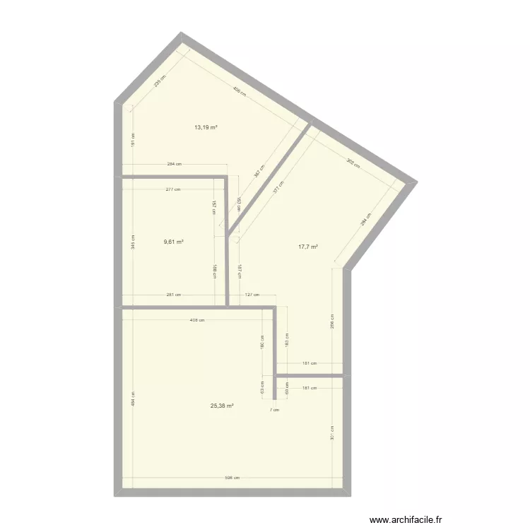 Appartement F3 lot 13 Clos des Vignerons &agrave; Ribeauvill&eacute;. Plan de 