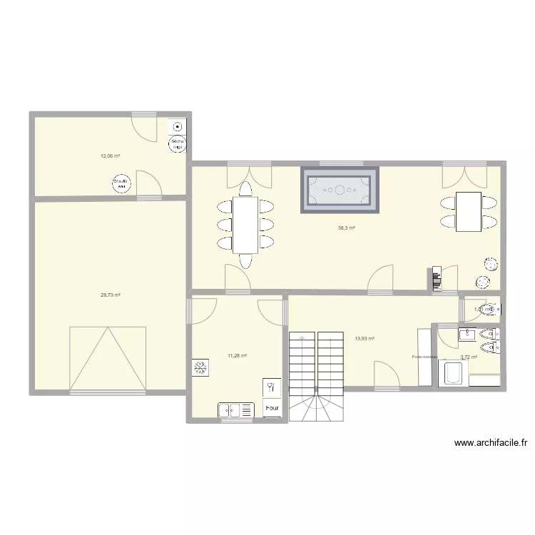 Micro cr&egrave;che. Plan de 