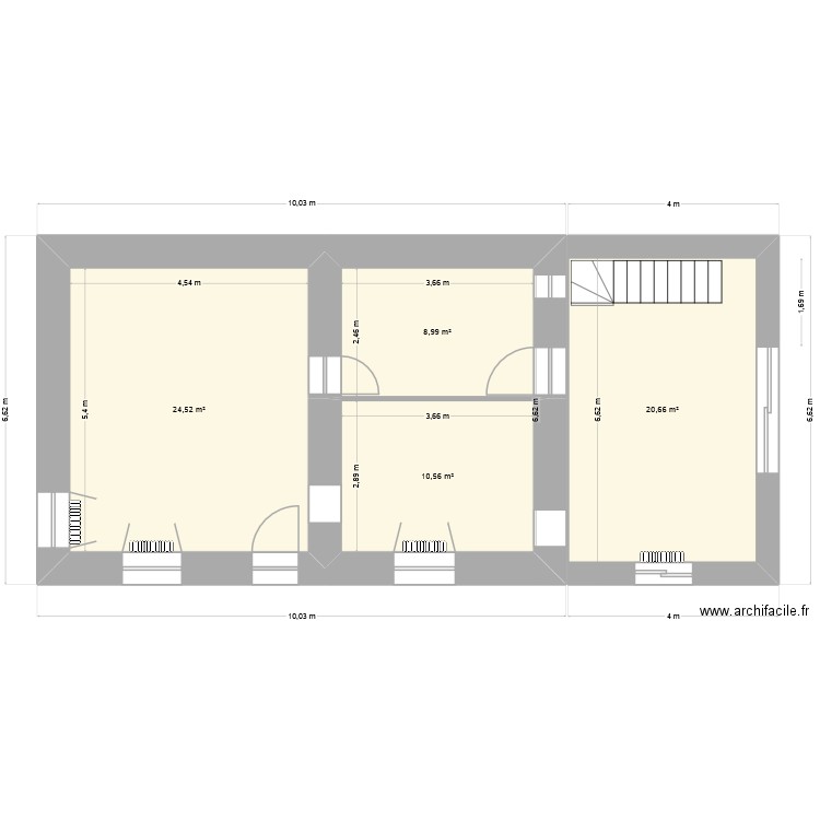 RDC 1. Plan de 8 pièces et 135 m2