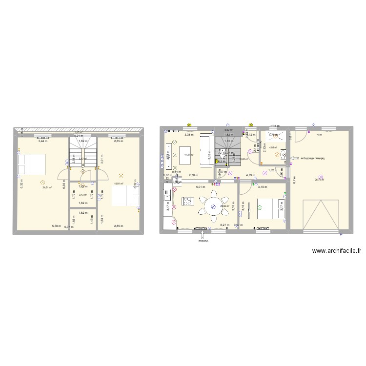 PLAN BILLIEN GHISLAINE Electricité. Plan de 11 pièces et 131 m2