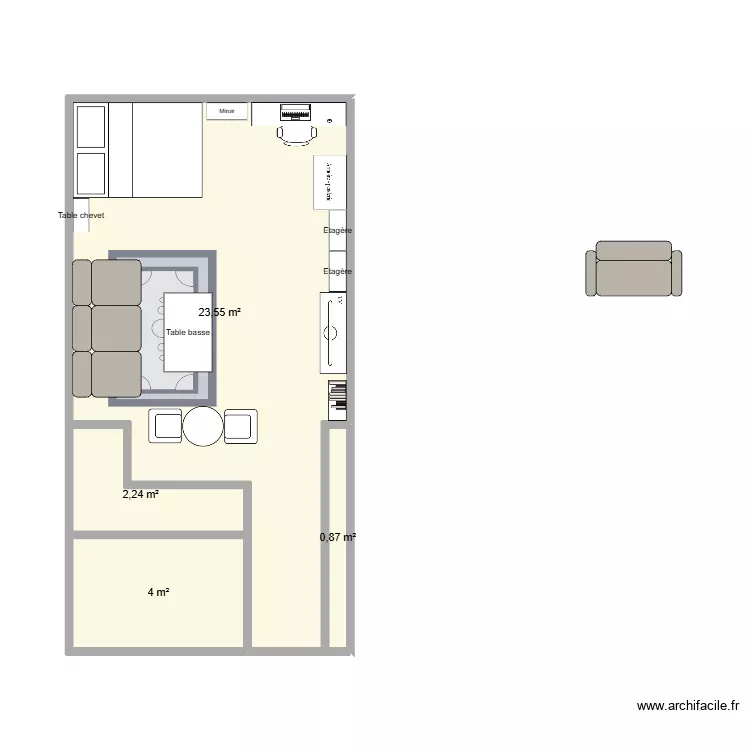 Amenagement 3. Plan de 4 et 31 m² Amenagement 3. Plan de 4 et 31 m²
