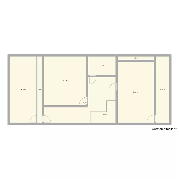 etage touron. Plan de 