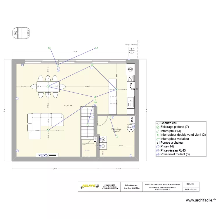 REZ DE JARDIN LOT C CRUSNES ELEC. Plan de 