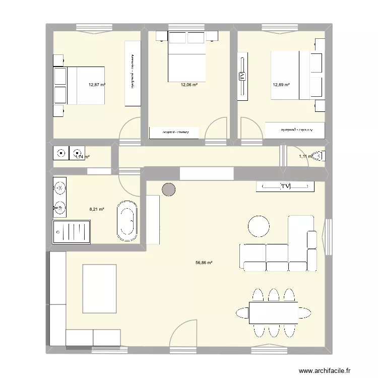 Maison. Plan de 7 et 106 m² Maison. Plan de 7 et 106 m²