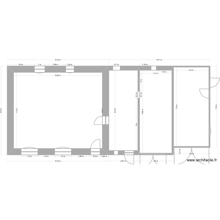 RDC Weinbourg dim ok vide. Plan de 0 pièce et 0 m2
