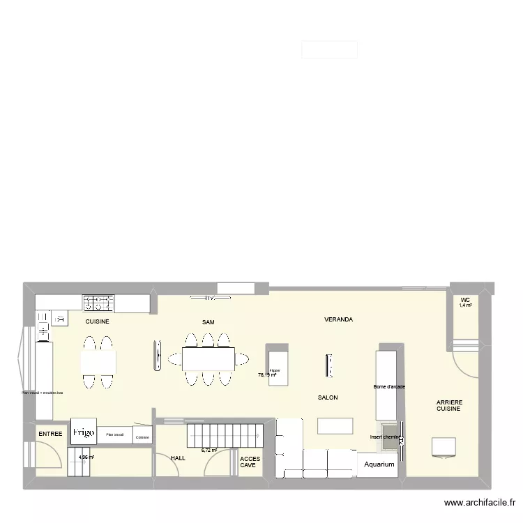 Rdc Projet S. Plan de 4 et 91 m² Rdc Projet S. Plan de 4 et 91 m²