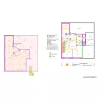 Combles Castel plan de d&eacute;coupe plancher du haut 1