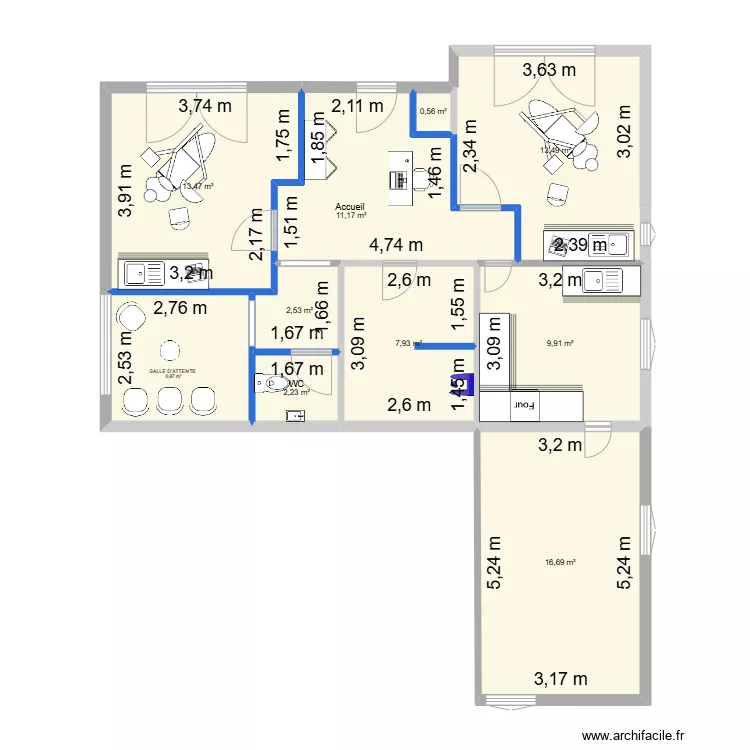 9 stade villa aiguillon sans modif de la facade. Plan de 0 pièce et 0 m2