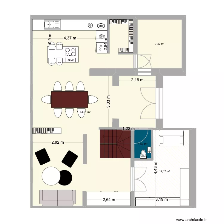 NOUVEAU PLAN. Plan de 4  et 86 m²
