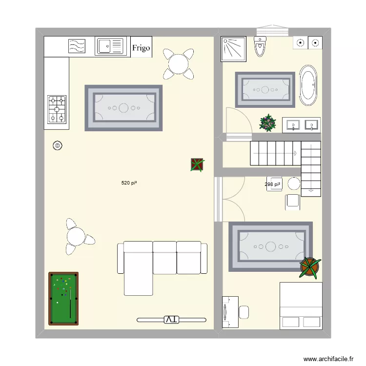 Plant sous-sol. Plan de 
