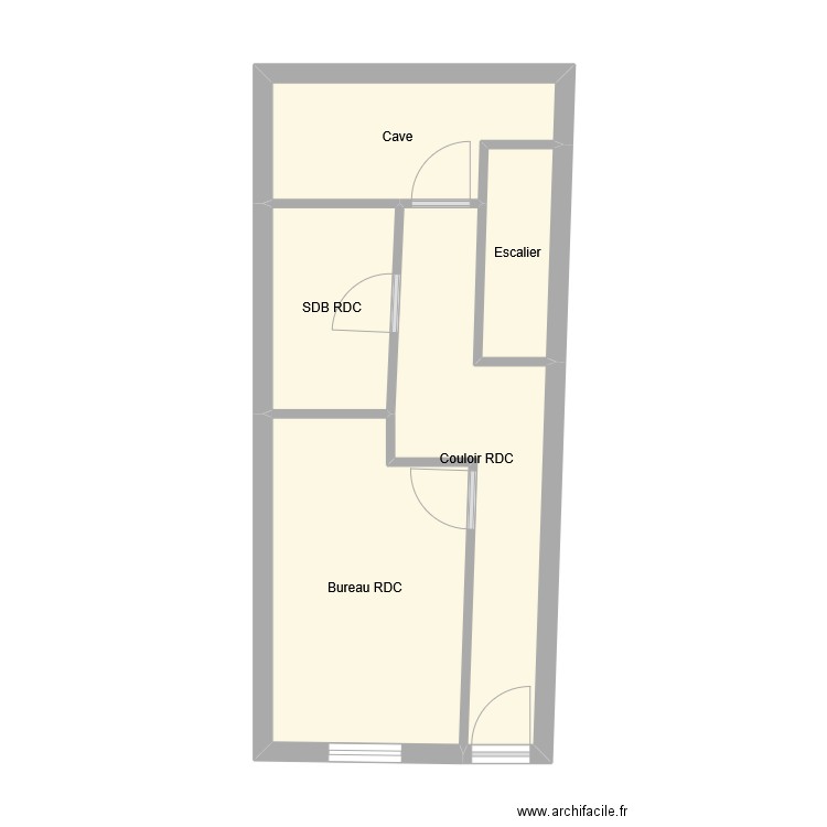 RDCV2. Plan de 5 pièces et 32 m2