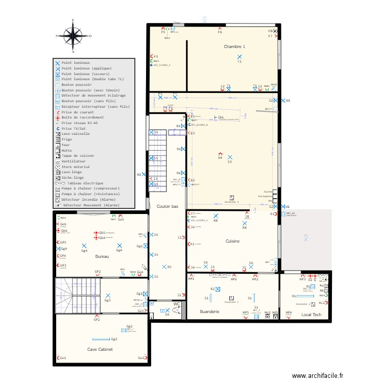 Home (Schéma électrique) v2.12. Plan de 23 pièces et 331 m2