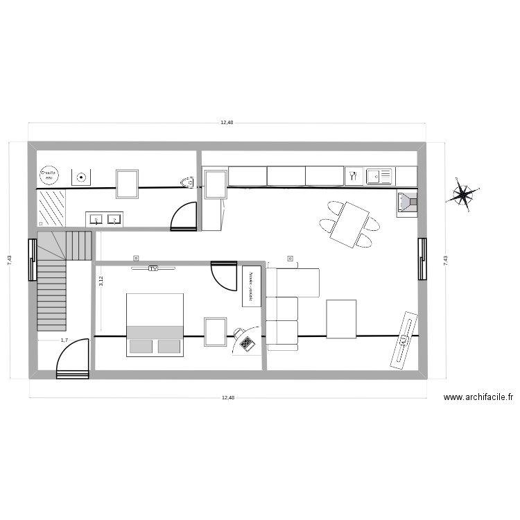 Etage 9 Conan 2. Plan de 1 pièce et 83 m2