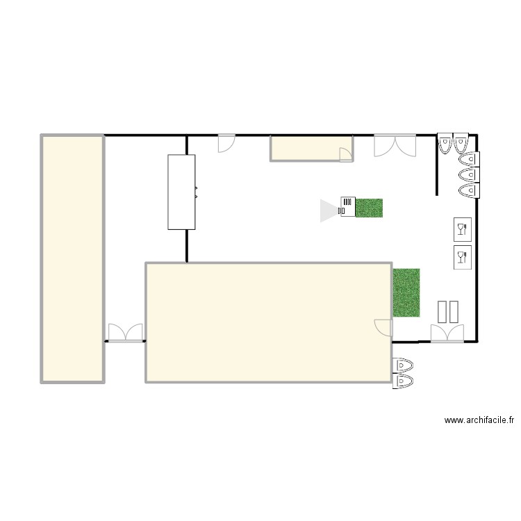 santa teresa. Plan de 3 pièces et 27 m2