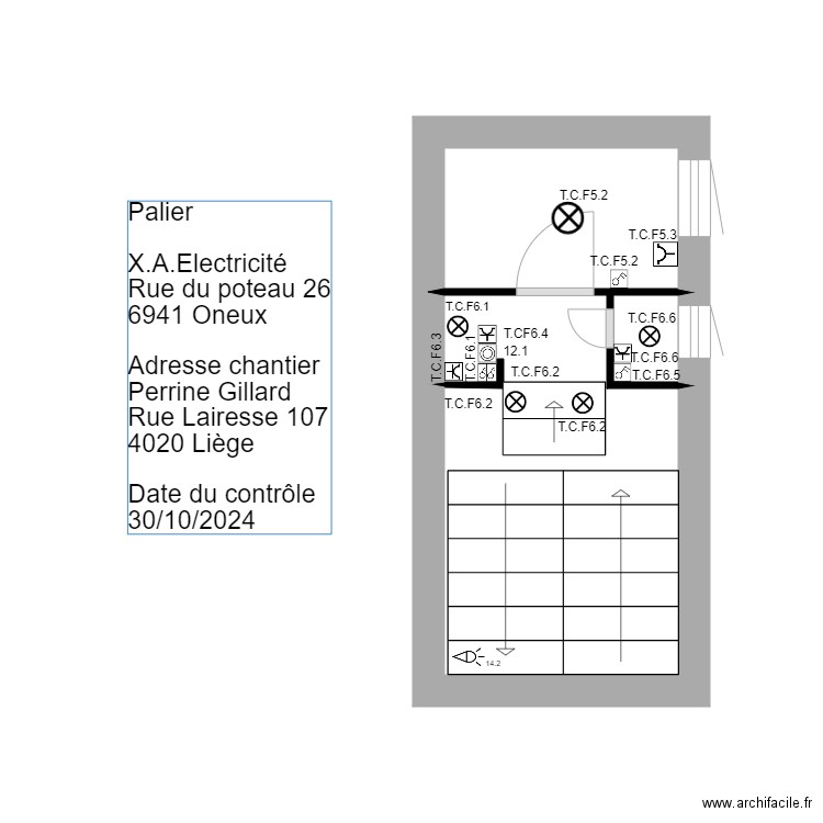 position Gillard.P et 0.5. Plan de 4 pièces et 27 m2