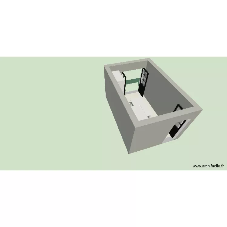 bureau. Plan de 1 Pièce et 10 m² bureau. Plan de 1 Pièce et 10 m²