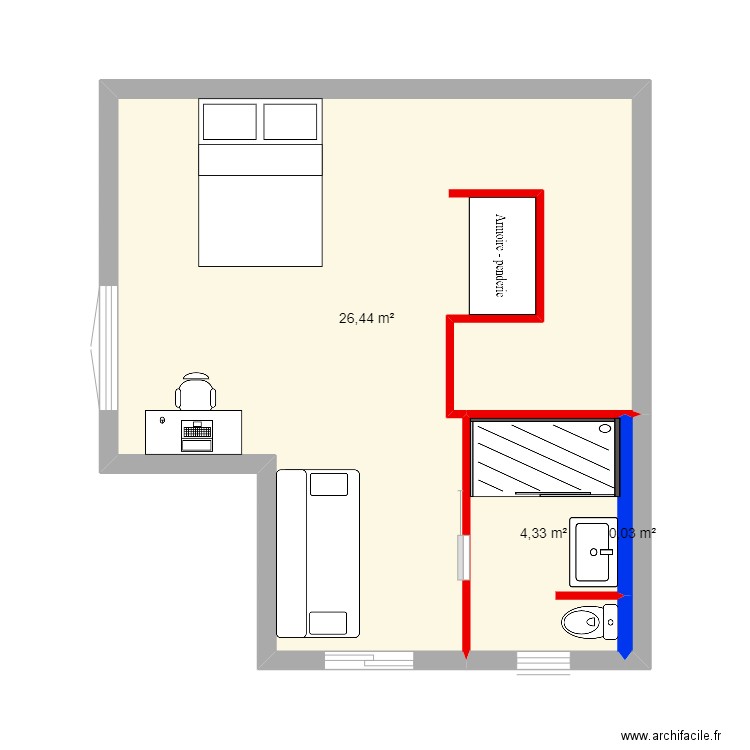 Plan maison Clapiers 1er étage. Plan de 0 pièce et 0 m2