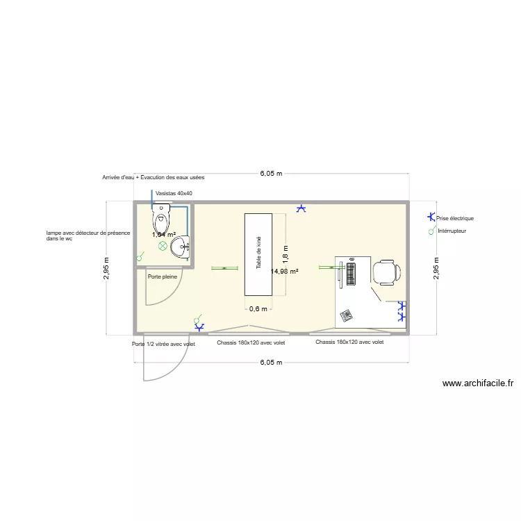Elen, Yilmaz. Plan de 2  et 17 m²