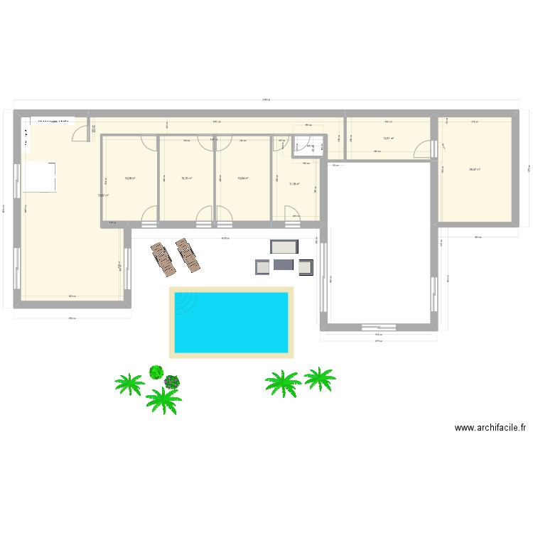 PENNETEAU. Plan de 7 pièces et 169 m2