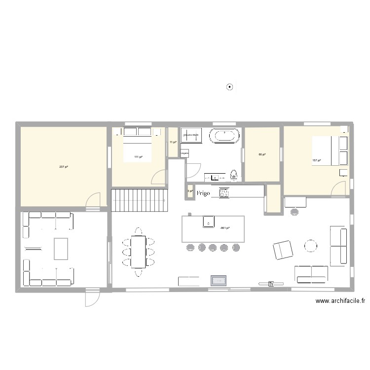 Étage Monterey 30x44 -1. Plan de 0 pièce et 0 m2