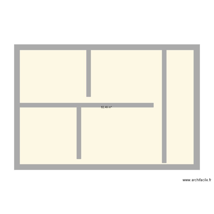 chez remy. Plan de 1 pièce et 62 m2