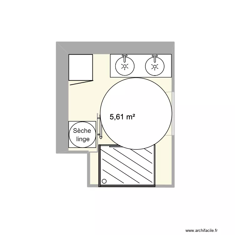 SALLE DE BAIN. Plan de 